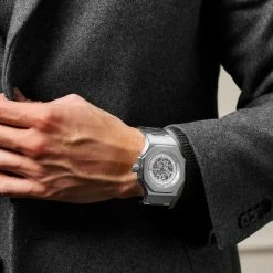 Deals 💯 Arkai Mateo | Silver-Tone Stainless Steel Automatic Skeleton ⌚ Watch Silver-Tone Movement 🔔 -WATCHES FOR MEN Sales rst megashoot 0 3 mateowatch silver22381 bjarkejohansen 2