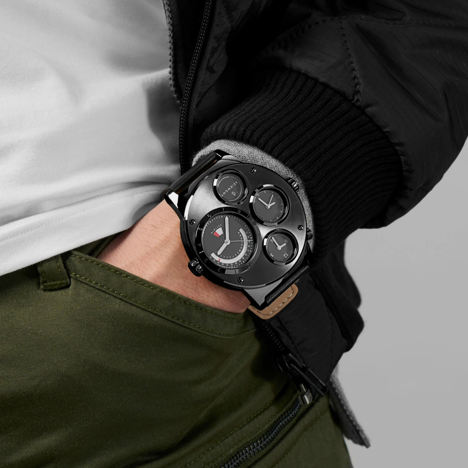 Best Sale π Seizmont Optimus | Black Stainless Steel β Watch With 4 Black Subdials π₯ 6 Best Sale π Seizmont Optimus | Black Stainless Steel β Watch With 4 Black Subdials π₯ - Image 4