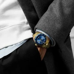 Outlet 🌟 Seizmont Tide | Gold-Tone Stainless Steel Dive ⌚ Watch With Blue Dial ⌛ -WATCHES FOR MEN Sales rst megashoot 0 3 watch deltatie goldbluedial22368 bjarkejohansen 2