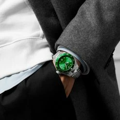 Outlet 🎉 Seizmont Tide | Silver-Tone Stainless Steel Dive ⌚ Watch With Green Dial 👏 -WATCHES FOR MEN Sales rst megashoot 0 3 watch deltatie silvergreendial22367 bjarkejohansen 2