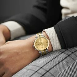 Best Pirce 💯 Lucleon Kellan | Gold- & Silver-Tone Stainless Steel Dual-Time ⌚ Watch With Gold-Tone Dial ⭐ -WATCHES FOR MEN Sales rst megashoot 3 0 watch 22163 nathanwilliams 2