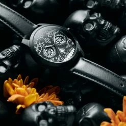 New ⌛ Lucleon Todos | Black Skull Day of the Dead ⌚ Watch 🛒 -WATCHES FOR MEN Sales rst todos dyoffthe dead nathan grant williams 26213 1x1 1 1