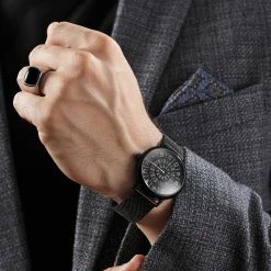 Best reviews of ⌛ Seizmont Ambitio | Black ⌚ Watch With Black Rotating Dial & Stainless Steel Mesh Strap 🎁 -WATCHES FOR MEN Sales rst tys classic 2cov