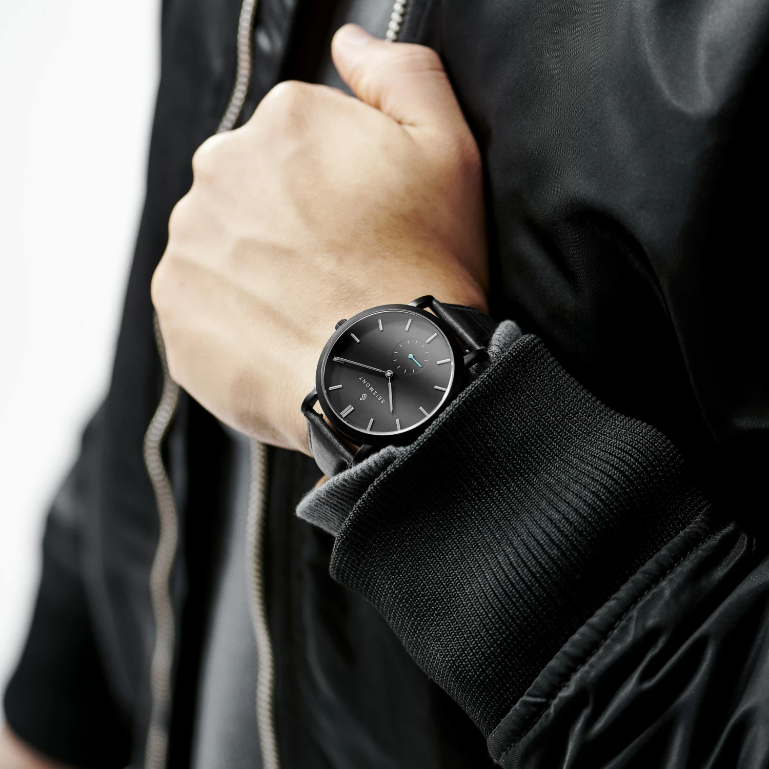 Best Pirce π― Seizmont Aether | Black & Silver-Tone Stainless Steel Minimalist β Watch With Azure Blue Detail βοΈ 4 Best Pirce π― Seizmont Aether | Black & Silver-Tone Stainless Steel Minimalist β Watch With Azure Blue Detail βοΈ - Image 2