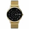 Deals 🧨 Seizmont Ambitio | Gold-Tone ⌚ Watch With Black Rotating Dial & Stainless Steel Mesh Strap 💯