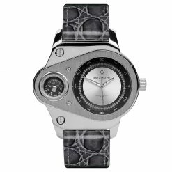 Outlet ๐ Seizmont Orbis | Silver-Tone & Black Stainless Steel Compass โ Watch ๐