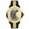Deals 👏 Seizmont Dante | Gold-Tone & Black Stainless Steel Skeleton ⌚ Watch With Gold-Tone Dial 🤩