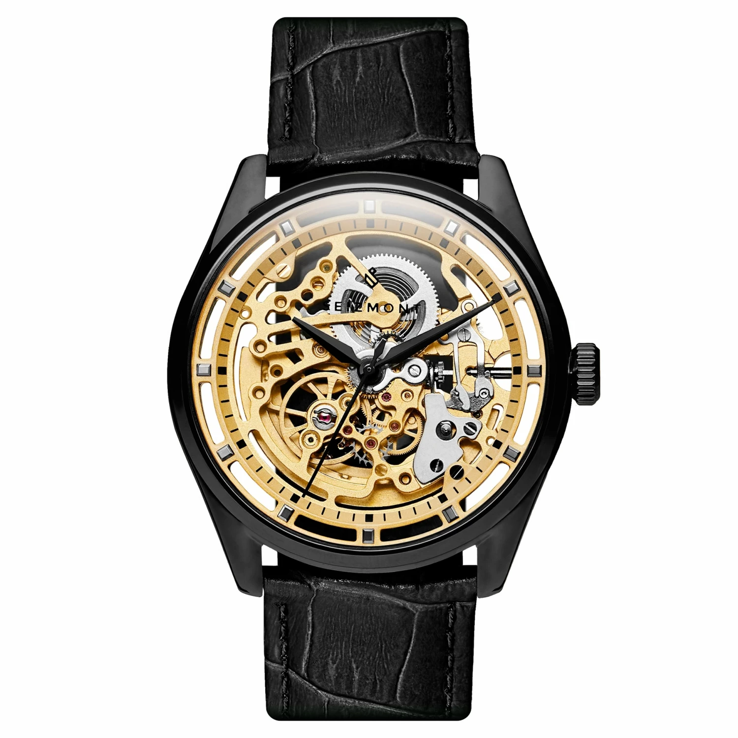 Cheapest π₯ Seizmont Motus | Black Stainless Steel Skeleton β Watch With Gold-Tone Movement & Black Leather Strap β 3 Cheapest π₯ Seizmont Motus | Black Stainless Steel Skeleton β Watch With Gold-Tone Movement & Black Leather Strap β