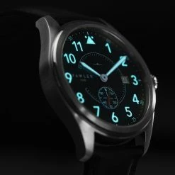 Discount 😀 Fawler Aviator | Black Aviator ⌚ Watch With Black Dial, White Arms & Black Leather Strap 🤩 -WATCHES FOR MEN Sales selvlysende1304 copy 2 1