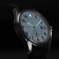 Buy 🔔 Fawler Aviator | Silver-Tone Aviator ⌚ Watch With White Dial & Black Leather Strap 🥰 -WATCHES FOR MEN Sales selvlysende1306 copy 1