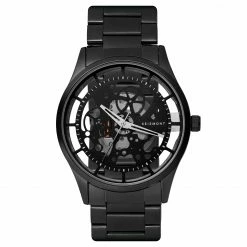 Best reviews of 😉 Seizmont Phantom | Black Stainless Steel Skeleton ⌚ Watch With Black Dial 🔔