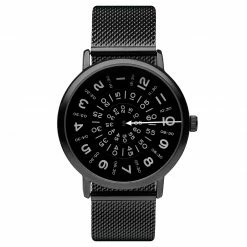 Best reviews of ⌛ Seizmont Ambitio | Black ⌚ Watch With Black Rotating Dial & Stainless Steel Mesh Strap 🎁