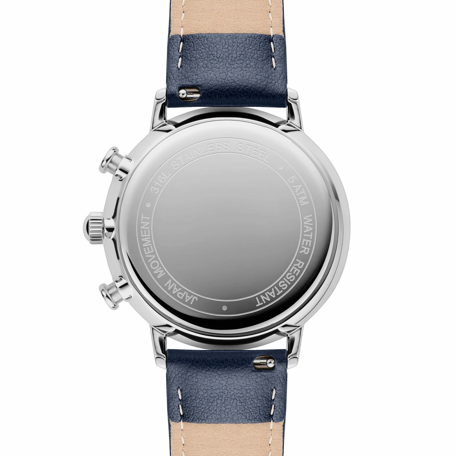 New 👍 Sidegren Solis | Silver-tone With Blue Solar-powered Chronograph Leather ⌚ Watch 🌟 6 New 👍 Sidegren Solis | Silver-tone With Blue Solar-powered Chronograph Leather ⌚ Watch 🌟 - Image 4