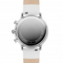 Buy 🥰 Sidegren Solis | Silver-tone With White Solar-powered Chronograph Leather ⌚ Watch 🥰 -WATCHES FOR MEN Sales solisw