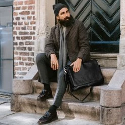 Outlet 🔔 Sidegren Revil | Black Chronograph ⌚ Watch With Black Dial & Black Leather Strap 🎁 -WATCHES FOR MEN Sales square 1 101