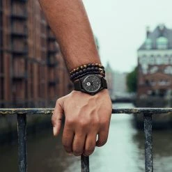 Flash Sale 😀 Arkai Mond | Limited Edition Black Stainless Steel Meteorite ⌚ Watch ⌛ -WATCHES FOR MEN Sales ste jwm mond watch xxx limited nathangw 1x1 c 26304