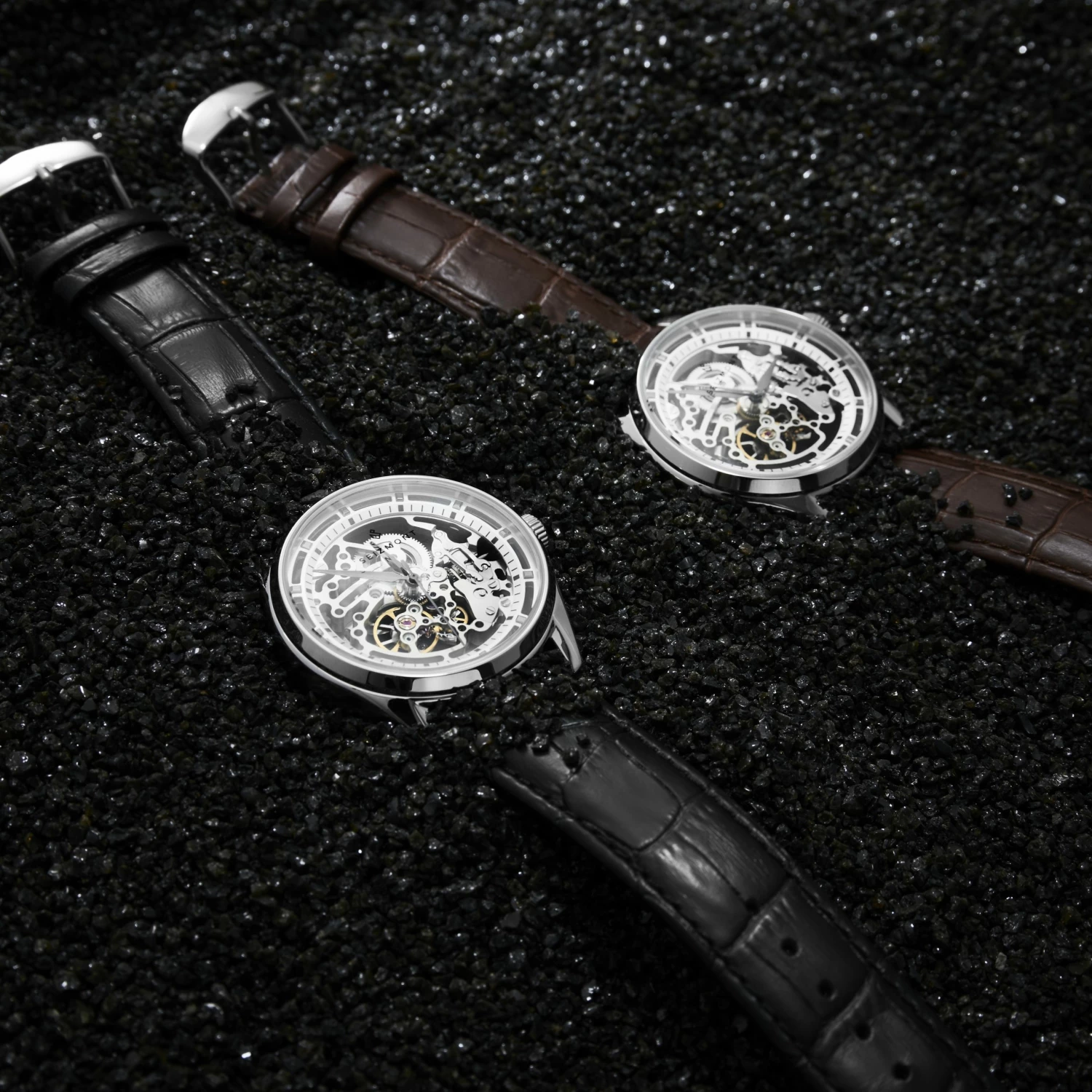 Budget π₯° Seizmont Motus | Black Automatic Skeleton β Watch With Silver-Tone Movement With Black Strap π 7 Budget π₯° Seizmont Motus | Black Automatic Skeleton β Watch With Silver-Tone Movement With Black Strap π - Image 5