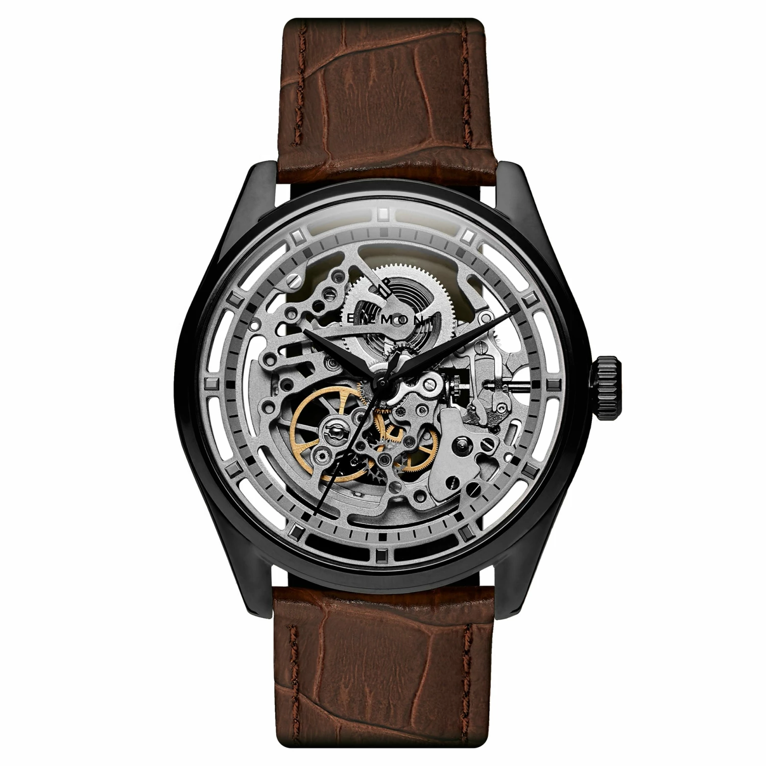 Coupon ๐ Seizmont Motus | Black Automatic Skeleton โ Watch With Silver-Tone Movement & Brown Leather Strap ๐งจ 3 Coupon ๐ Seizmont Motus | Black Automatic Skeleton โ Watch With Silver-Tone Movement & Brown Leather Strap ๐งจ