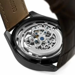 Coupon ๐ Seizmont Motus | Black Automatic Skeleton โ Watch With Silver-Tone Movement & Brown Leather Strap ๐งจ 13 Coupon ๐ Seizmont Motus | Black Automatic Skeleton โ Watch With Silver-Tone Movement & Brown Leather Strap ๐งจ -WATCHES FOR MEN Sales stiles motus black silver brown 4