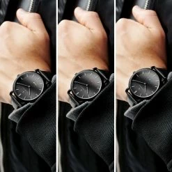 Wholesale 🛒 Seizmont Aether | Black & Silver-Tone Stainless Steel Minimalist ⌚ Watch With Red Detail 😍 -WATCHES FOR MEN Sales untitled design 3 aether 3