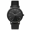 Flash Sale ⌛ Seizmont Moment | Black Minimalist 👗 Dress ⌚ Watch With Black Dial & Black Leather Strap 🧨 -WATCHES FOR MEN Sales valdemar moment 20509 40mm 2 1