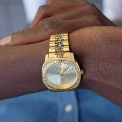 Deals ⌛ Lucleon Major | Gold-Tone Minimalist Stainless Steel ⌚ Watch With Gold-Tone Dial 👏 -WATCHES FOR MEN Sales watch 1 5