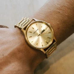 Wholesale 👍 Lucleon Grover | Gold-Tone Stainless Steel Day-Date ⌚ Watch With Gold-Tone Dial ⌛ -WATCHES FOR MEN Sales watch 1 6